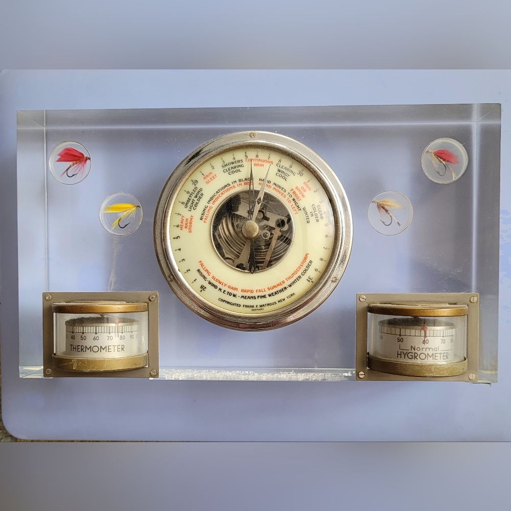 Fishing Barameter Vintage Lucite - Germany Rare